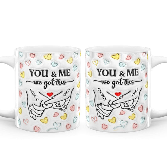 3D Holding Hands - Personalized Mug
