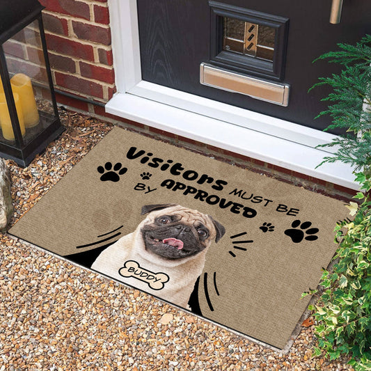 Visitors Must Be Approved By - Personalized Doormat
